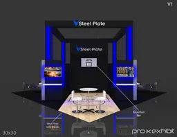 30x30 Island booth design by Pro-X Exhibits